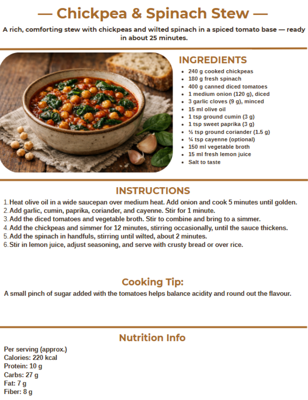 Chickpea recipes preview